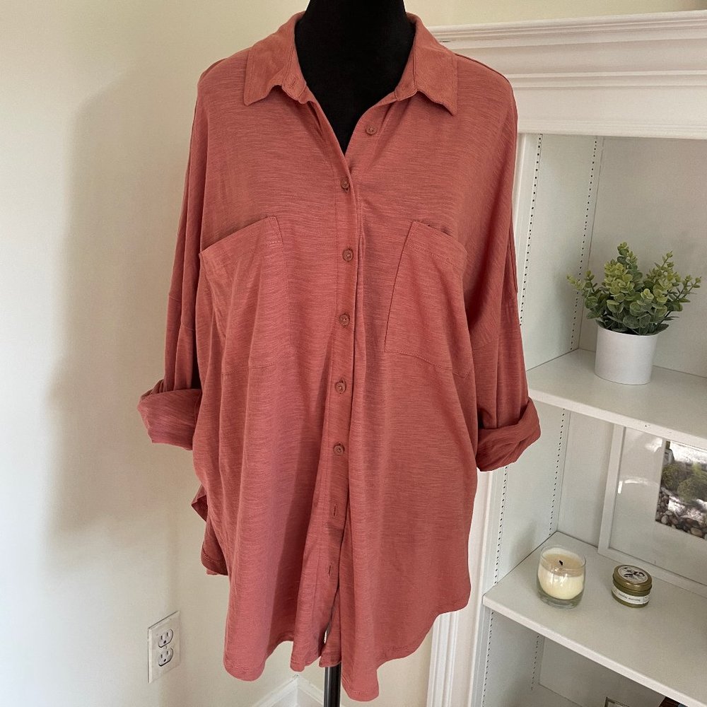 Lou & Grey Womens Button Down, Size XL, NWT